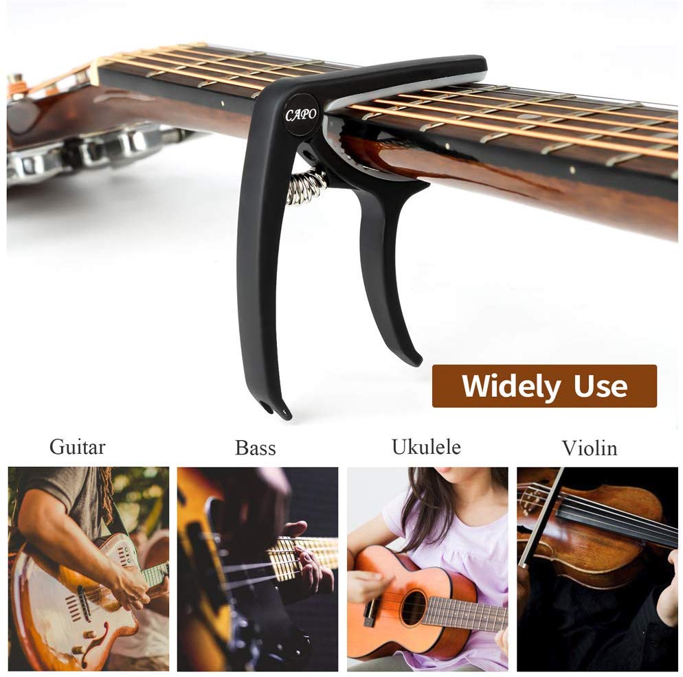 Gitaar Capo voor 6-Snarige Akoestische en Elektrische Gitaar Quick Release Capo voor Gitaren Ukulele Bas Mandoline Banjo Capo