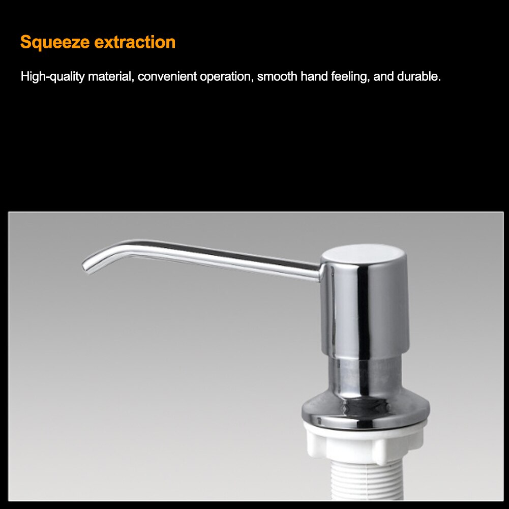 300ml Kitchen Sink Soap Dispenser ABS Hand Soap Dispenser Detergent Liquid Soap Lotion Dispensers Stainless Steel Head
