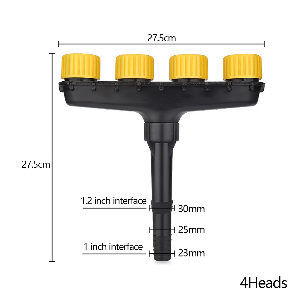 Agricultural Irrigation Tool Atomizer Nozzle Plant Watering Supply Lawn Sprinkler Farm Vegetable Adjustable Sprayer: 4Heads