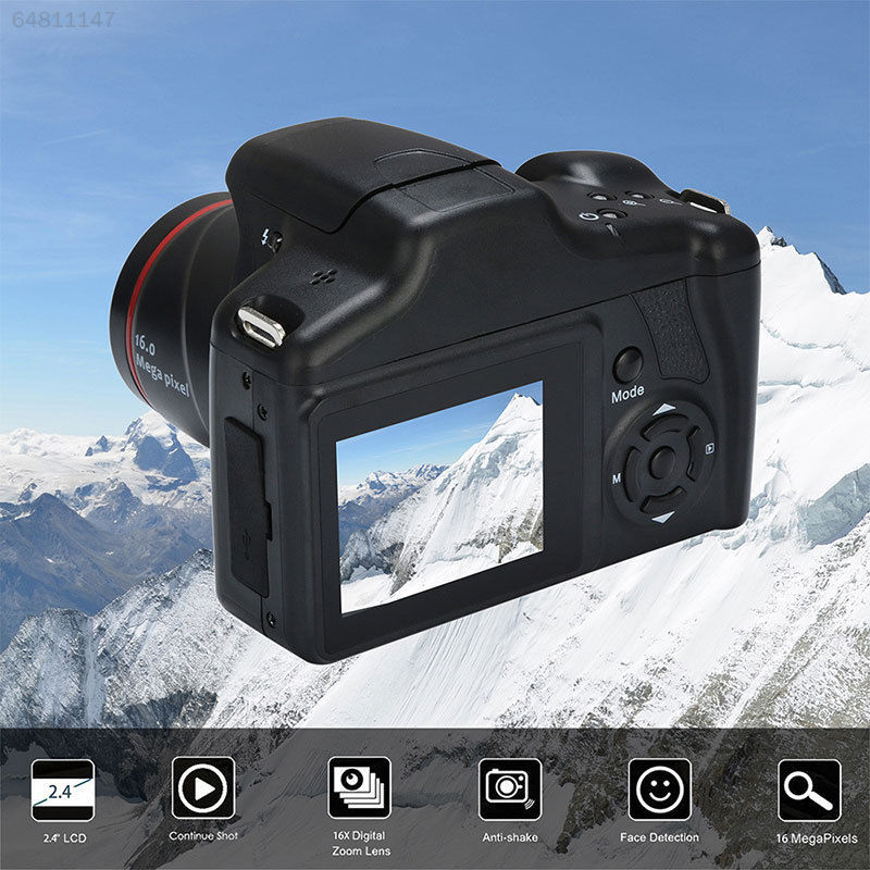 Hd 1080P Digitale Slr Camera Draagbare Camera Voor Reizen Foto 'S Nemen Met Mic 2.4 Inch Tft Lcd-scherm 16X zoom Ondersteund Sd-kaart