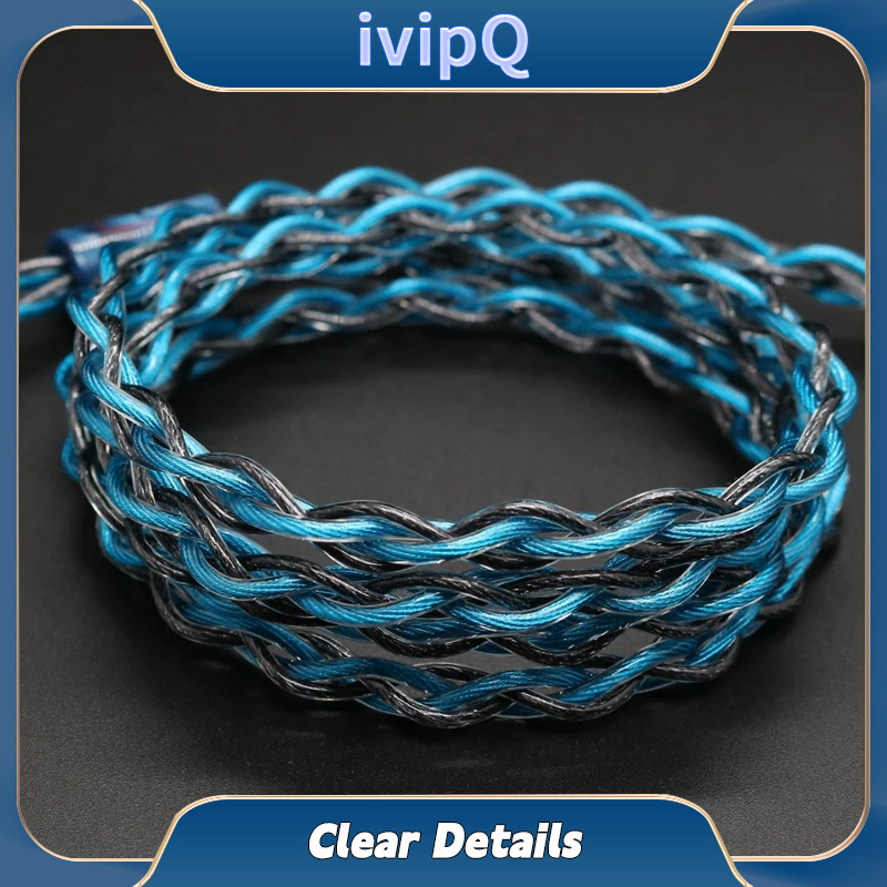 IvipQ 4 rdzenie stop grafenu posrebrzany drut MMCX 0.78mm 2 PIN QDC TFZ zamiennik kabel do słuchawek kabel do aktualizacji Audio