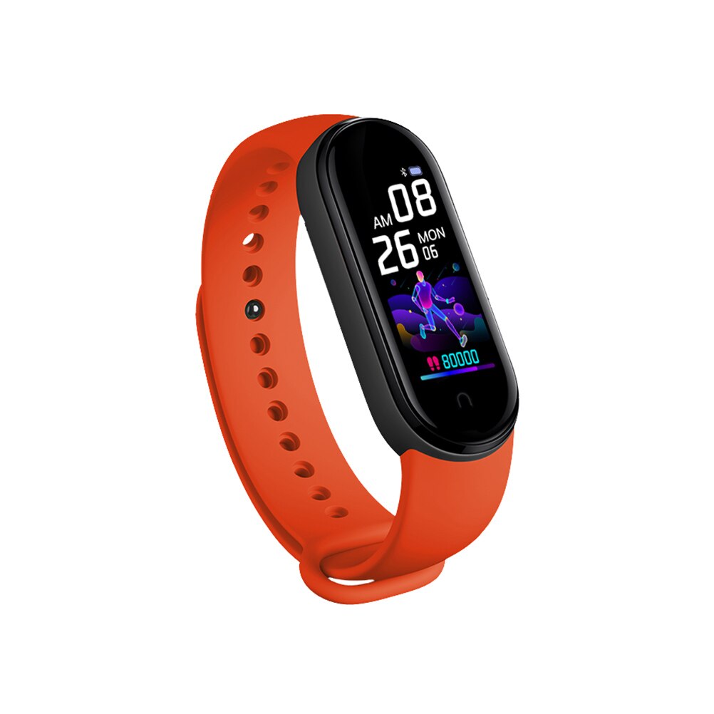 M5 Smart Band Sport Fitness Armband Horloge Fitness Tracker Smartband Bloeddruk Hartslagmeter Waterdicht Smart Horloge: Orange