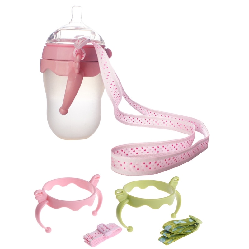 2 stk / sæt baby fodringsflaske plasthåndtag anti-tabt remholder til comotomo
