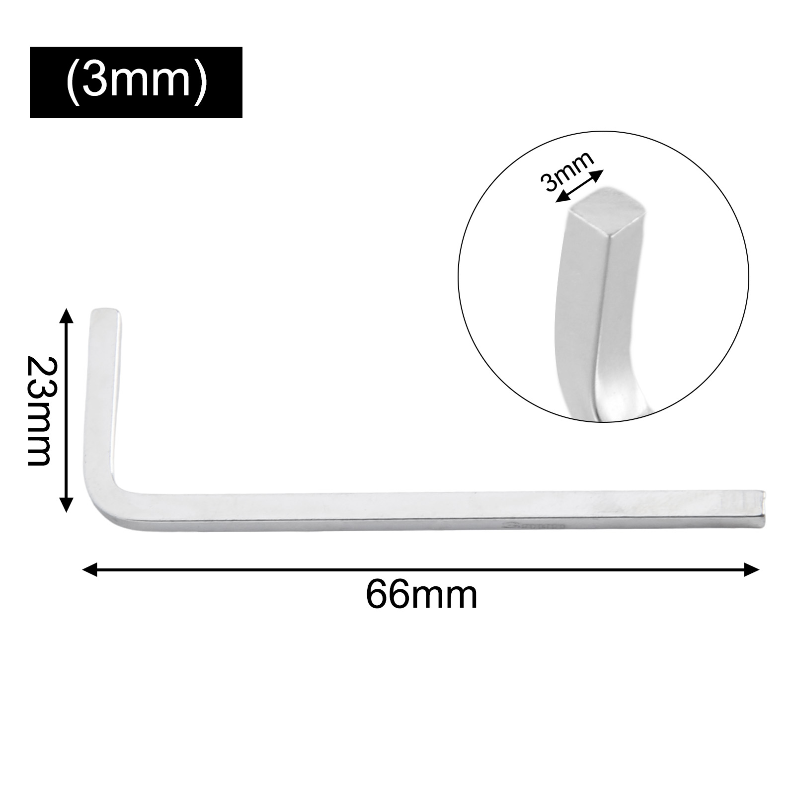 Tournevis à tête carrée en forme de L, Dnomium, acier au vanadium, 3-10mm, carré, 4 pointes essorées, outils à main, 1PC: Argent