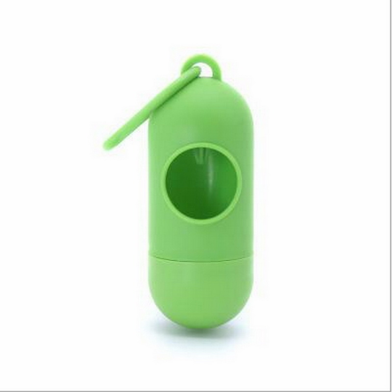 Dispensador de bolsas para perro o mascotas, 1 Uds., dispensador práctico para caca de perro o mascota, contenedor de basura, dispensador + Set de bolsas para popó, suministros de limpieza de basura para perros y Mascotas: green