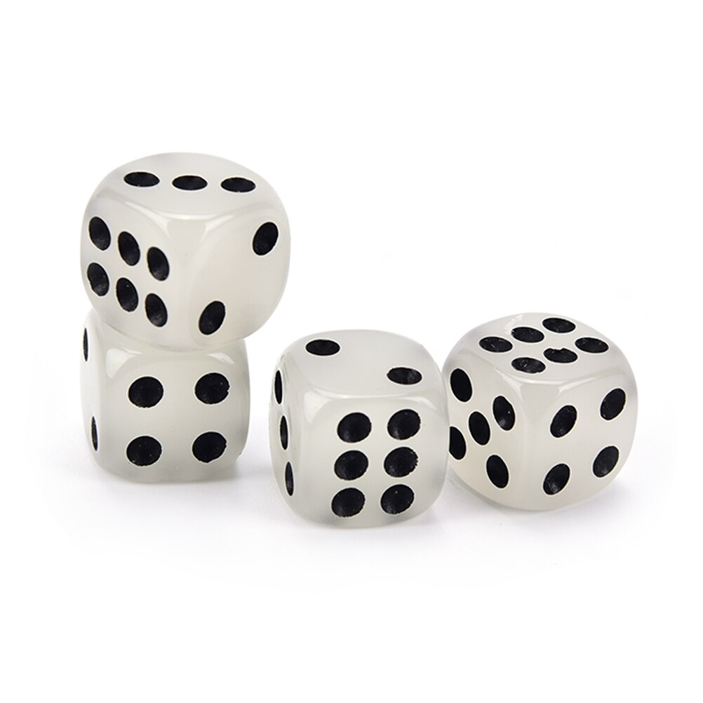 10 Teile/los 14mm Leuchtende Würfel Abgerundete Ecken Schwarz Flecken Würfel Nachtclub Riegel KTV Boutique Unterhaltung Leuchtenden Würfel einstellen