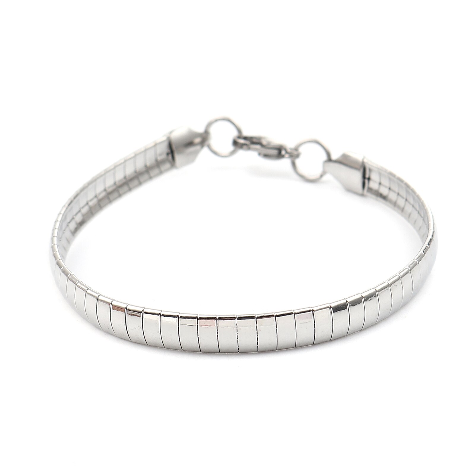 1 Piece Rectangular lLobster Clasp 304 Stainless Steel Bracelets: 4