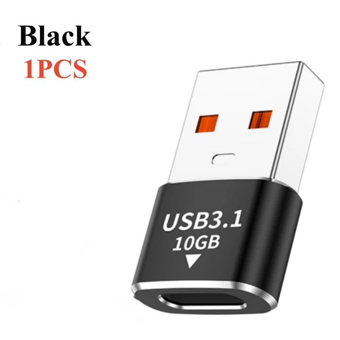 Elough Adattatore USB 3.1 a Tipo C OTG 120W Ricarica rapida 10G USB Maschio a USB C Femmina Connettore per Cellulare PC Laptop iPad: WHITE