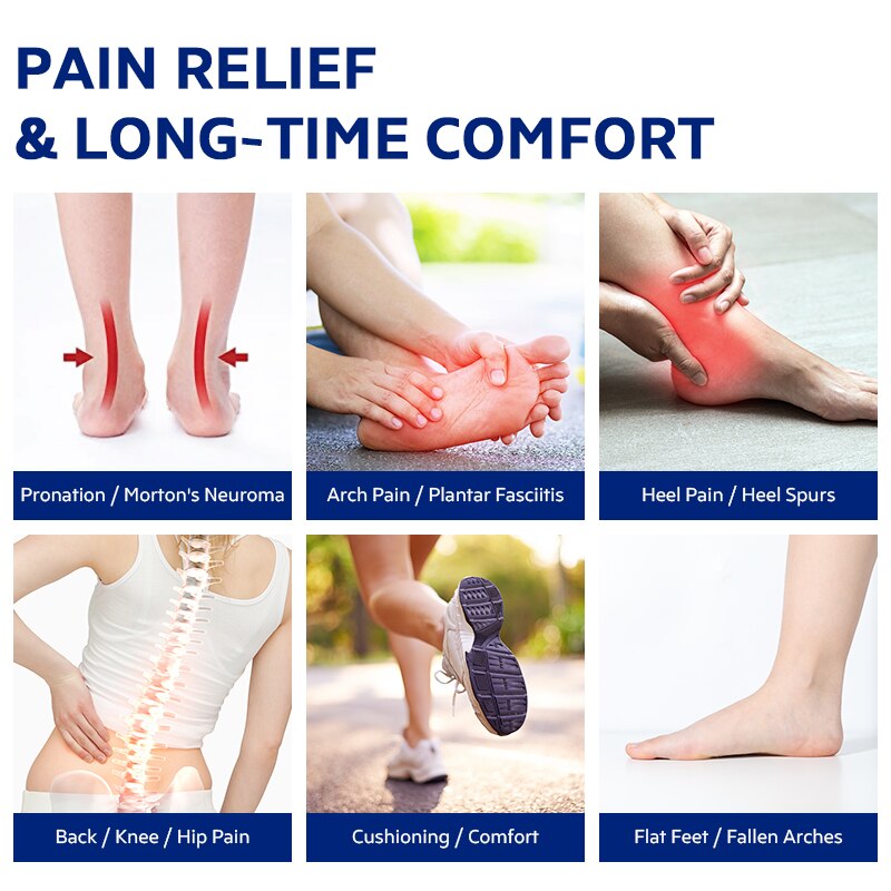 3 angni ortotiske innleggssåler for sko buestøtte flate føtter skopute kvinner menn ortopedisk fotpleie for plantar fasciitis innleggssåler