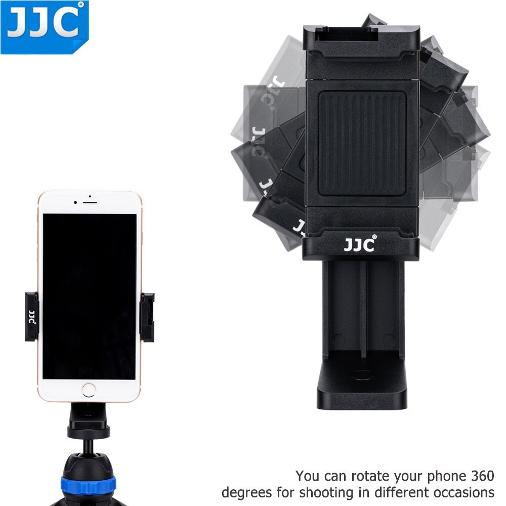 JJC Smart Phone Stand 56-105mm Adjustable Clip Selfie Stick Mini Tripod Mount Phones Holder for iPhone/HUAWEI/MI/Samsung