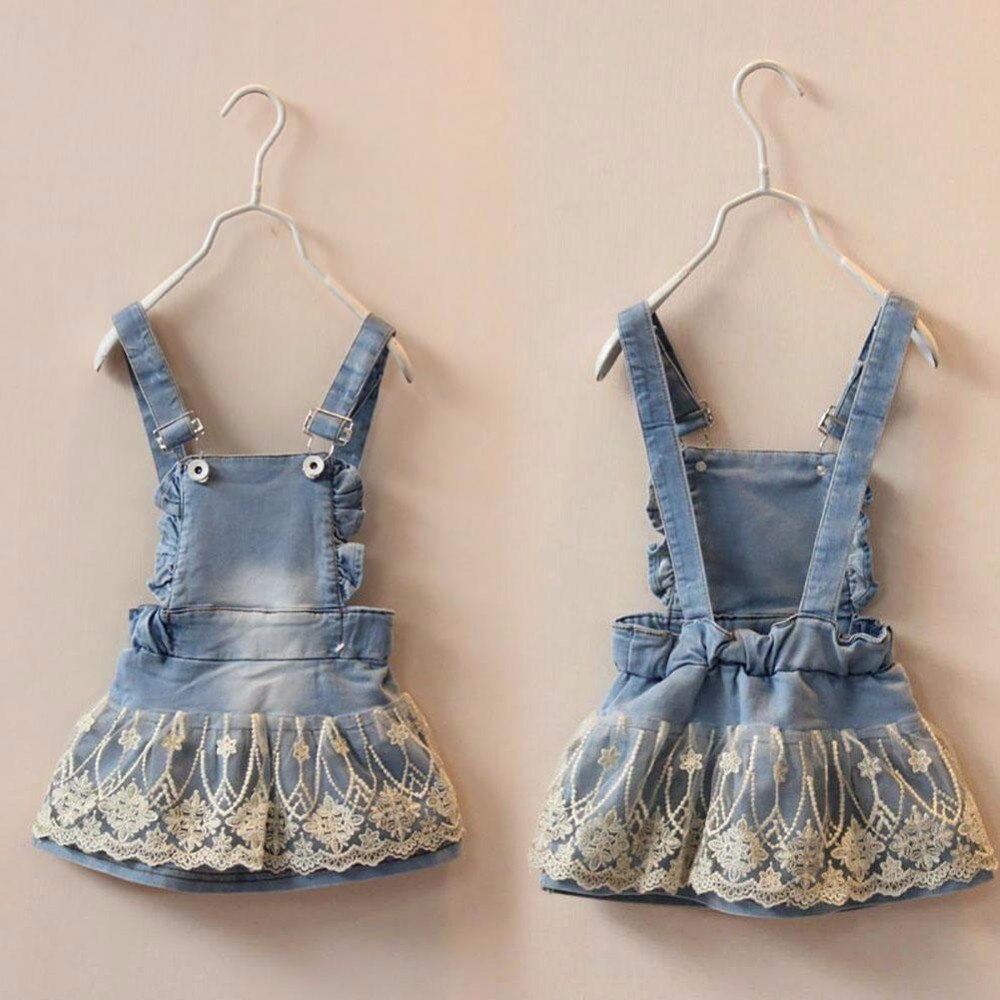 Chumhey-ropa de verano para niñas pequeñas, peto de tela vaquera con tirantes, falda con tirantes, 2 y 3, 1-5T