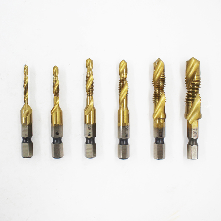 Ztdplsd zeskantschacht hss titanium machine tapschroef spiraalpunt draad metrische plug taps boorbits hand slijpen snijgereedschap