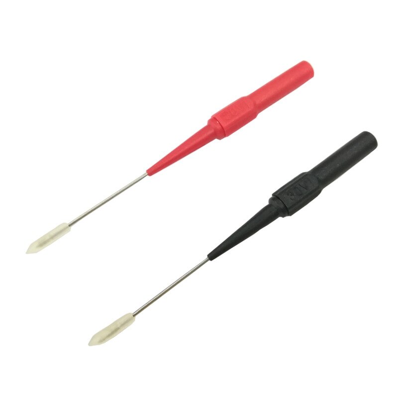 2PCS Multimeter Test Lead Extension Back Probes Mini Pin Stainless Steel Tipped Tip For Banana Socket Tester