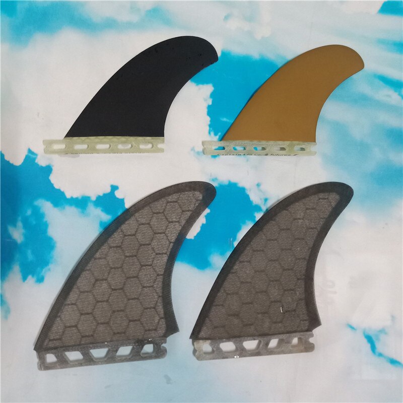 Future surfboard fin Quad fin Black yellow-surf fin Stock surfing 4pcs/set surf fins/twin front fin /twin rear fin