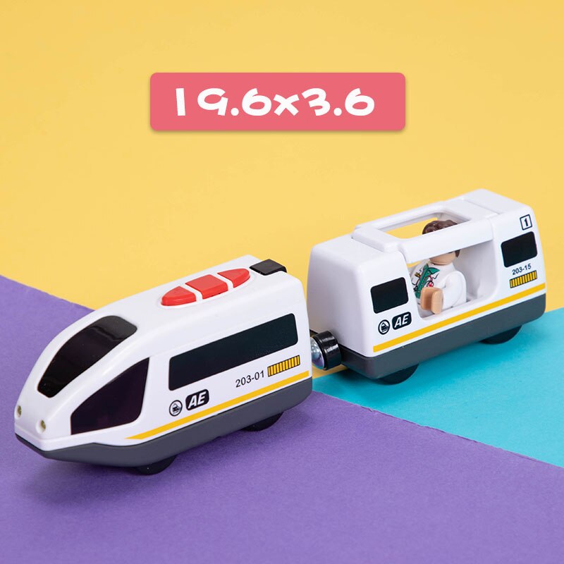 Bambini Treno Elettrico Giocattoli Set Treno Diecast Slot Giocattolo Adatto per Standard di Legno Treno Ferrovia: train set white