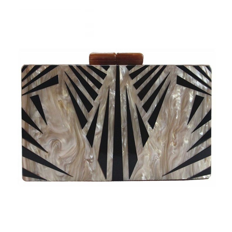 Dames geometrische patchwork clutch avondtas bruidsfeesttas acryl handtas  q1qa
