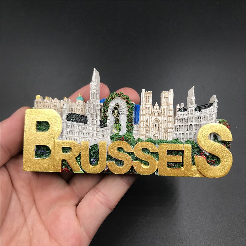 Belgia Barcelona 3D lodówka pamiątkowy magnes kraków węgierski dubaj egipt włochy hiszpania drezno bruksela rzym kleopatra rzemiosło artystyczne