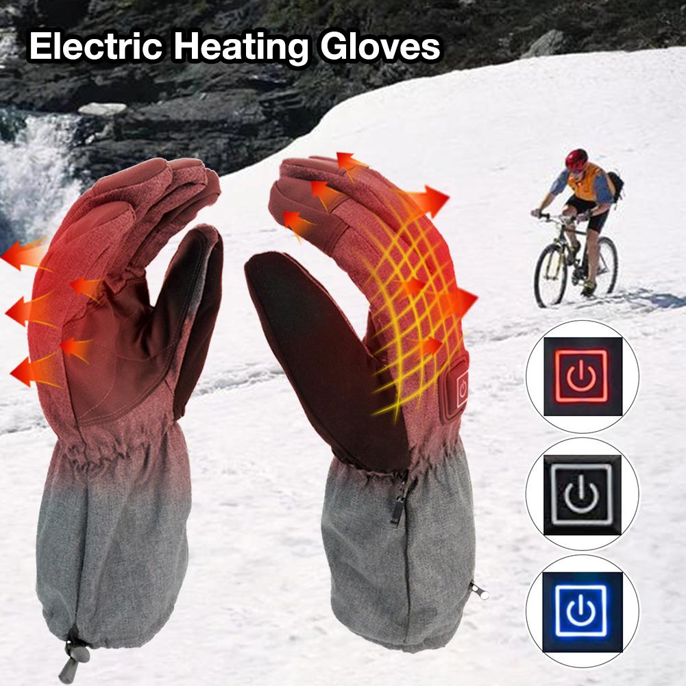 Verwarmde Handschoenen Oplaadbare Winddicht Hand Warmers Verwarmde Handschoenen Voor Mannen Vrouwen Winter Outdoor Ski Wandelen Snowboating Motorfiets