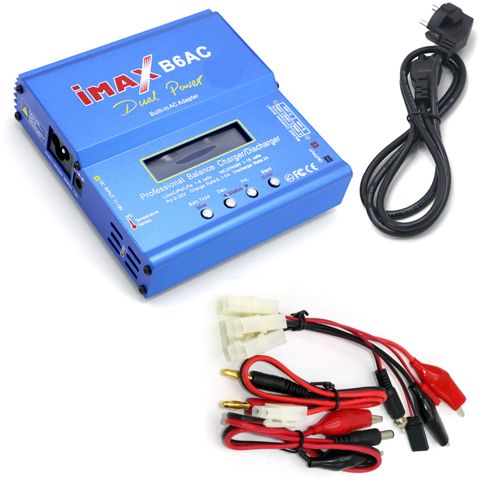 Imax B6 AC RC chargeur 80W B6AC 6A chargeur d'équilibre écran LCD numérique Li-ion LiFe Nimh Nicd PB Lipo déchargeur de batterie: YELLOW / PRISE AMÉRICAINE