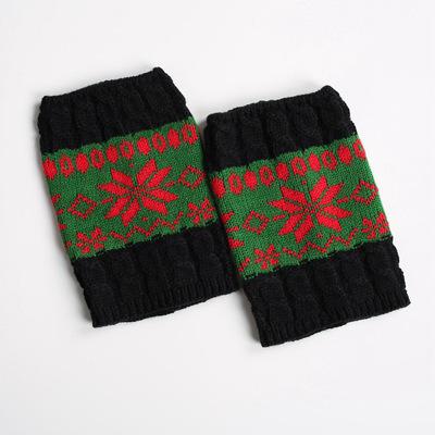 Gebreide Laarzen Wollen Voet Cover Herfst En Winter Kleur Bijpassende Kerst Sneeuwvlok Sokken Beenwarmers 3 Paar/partij: 8