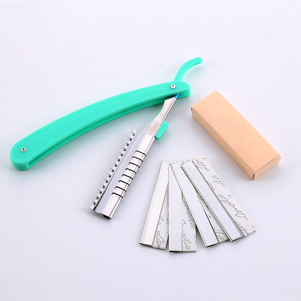 ETEREAUTY Women Folding Eyebrow Facial Razor Shapers Shaving Grooming Trimmers for ladies with 5pcs Replacable Blades