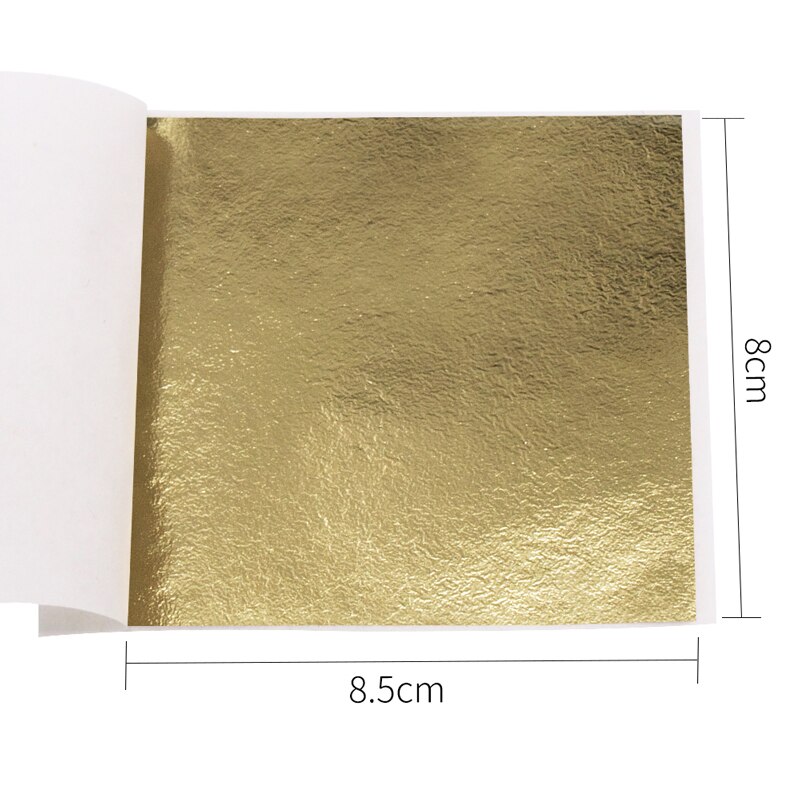 Imitation Gold Leaf Sheets ,Gilding Flakes ,Glitter Paper 100pcs ,for Home Decoration Wall Furniture Statue Crafts Nail 8x8.5cm: Antique gold