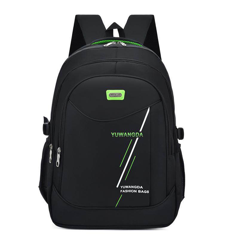 Grande capacidade oxford escola mochila moda dos homens 15.6 Polegada portátil novo saco de escola para meninos adolescentes mochila feminina: Green