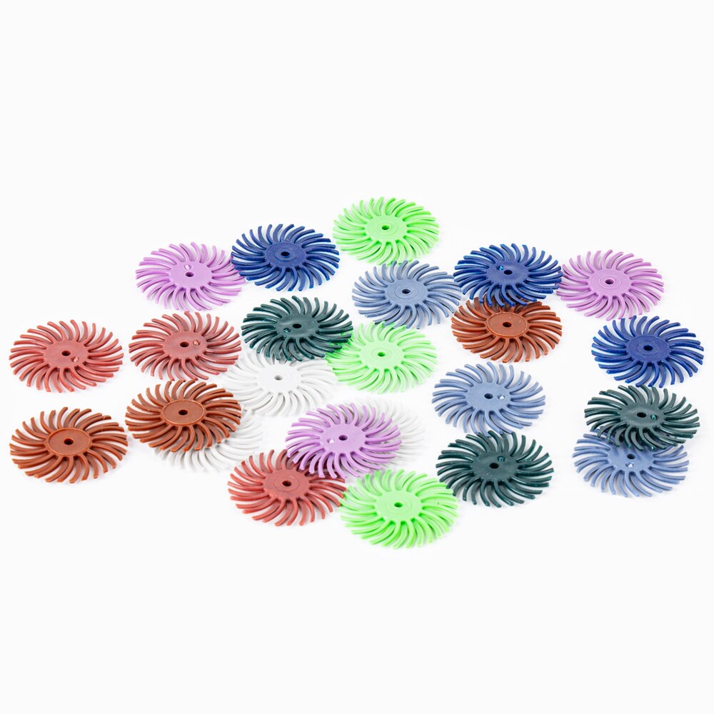 1 zoll Radial Bristle Disc Kit Schleif Pinsel 1/8 "3 2,35mm Schaft Detail Polieren Rad für Dreh Werkzeug zubehör A16