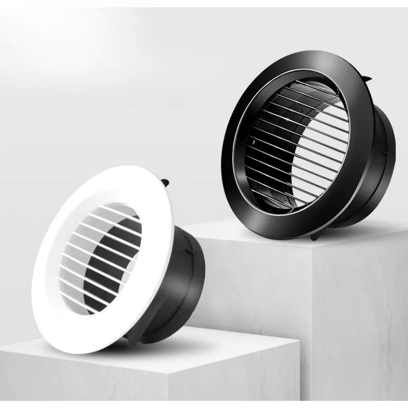 75/100mm Round Air Vent Exhaust Hood Valve Grille Diffuser Ducting Ventilation Cover Air Circulation Rotary ABS Adjustable