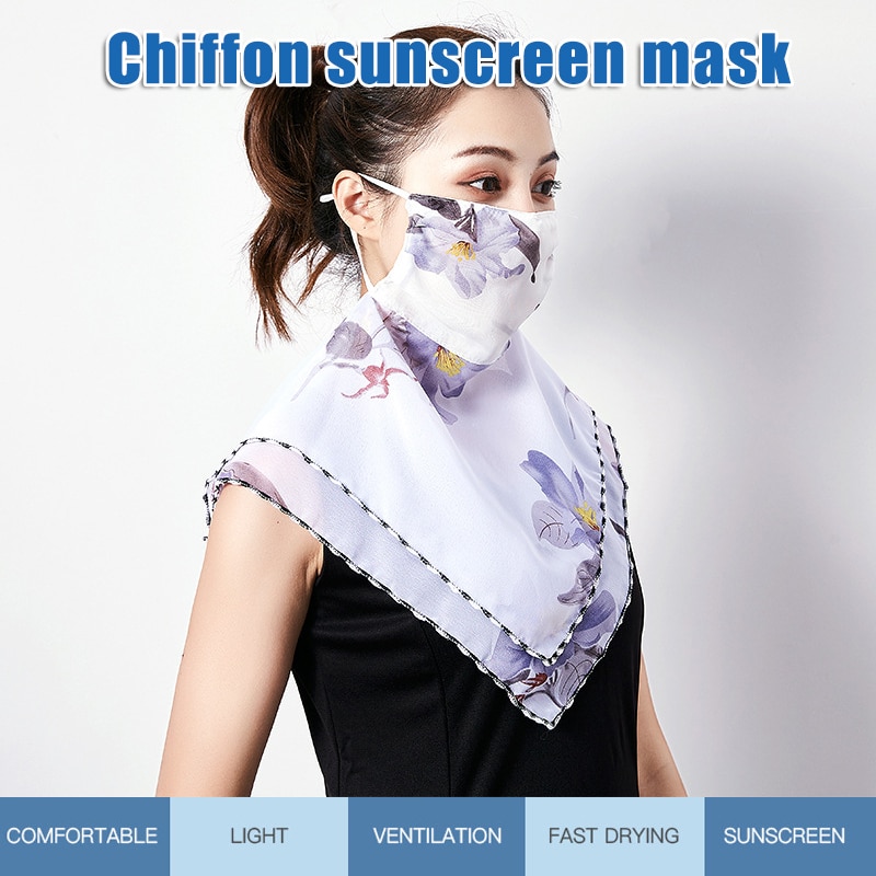 Spot Gesicht Abdeckung Schal Atmungsaktiv UV Schutz mit Einstellbare Ohr Seil für Frauen Outdoor Hogard