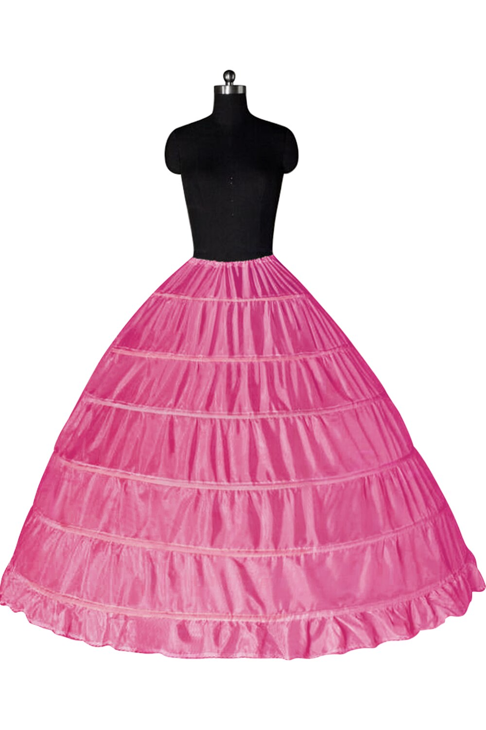 Enaguas blancas baratas de 6 aros para vestido de novia, accesorios de boda baratos: watermelon red
