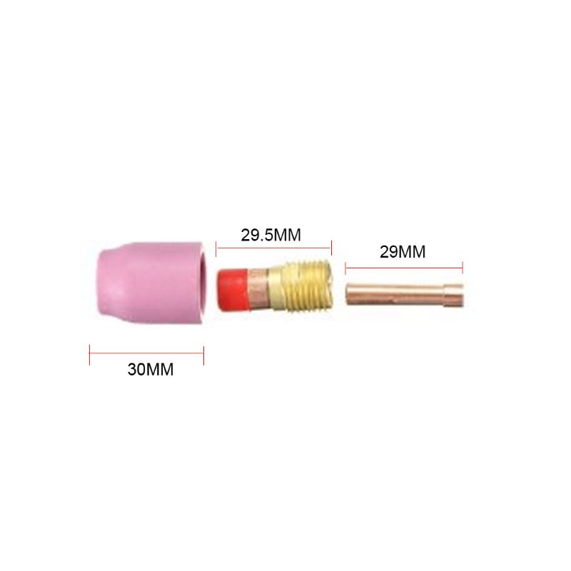 Kit de lentilles à gaz pour soudage TIG, Kit de douilles, capuchon arrière pour WP-17/18/26