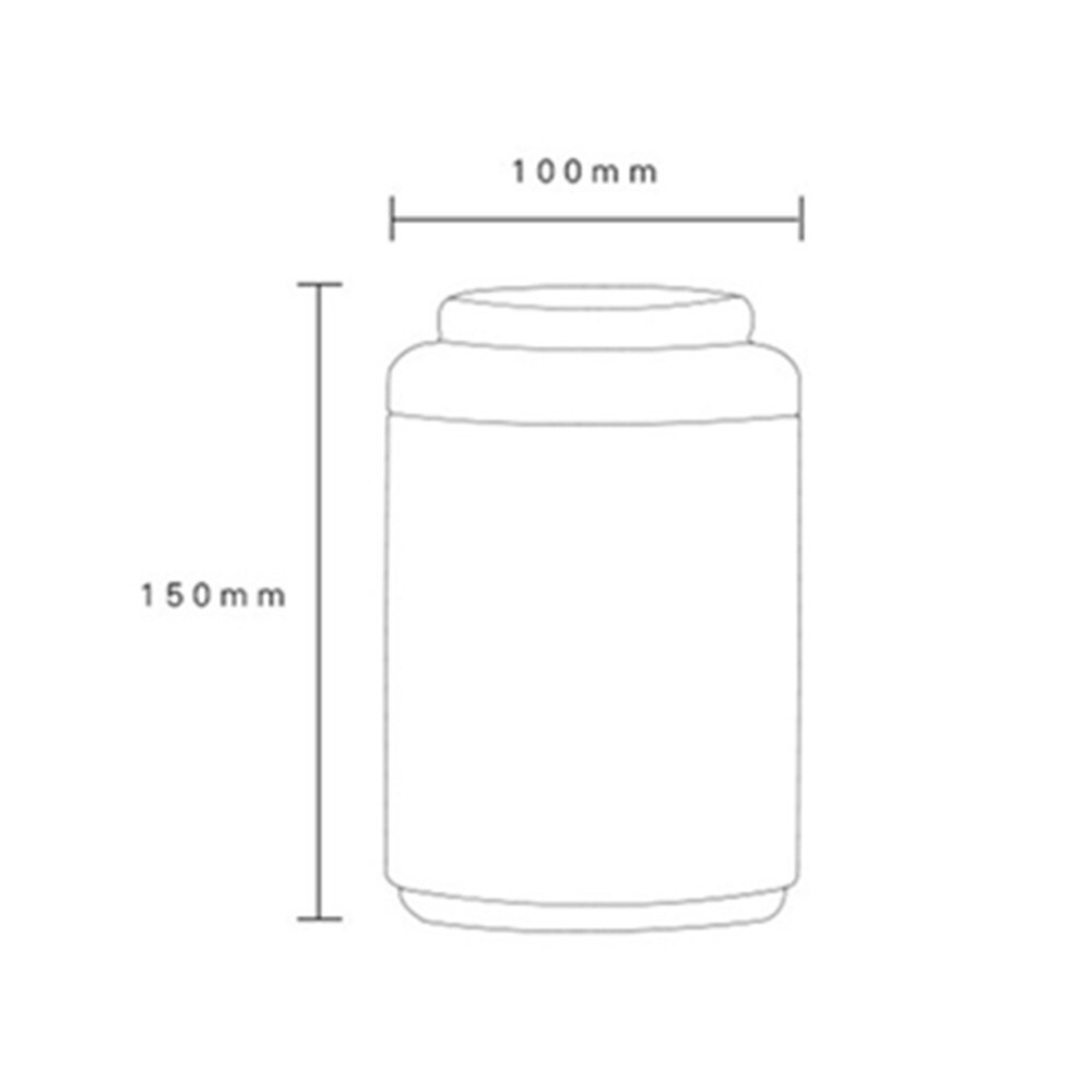 Black Metal Tea Tin Double Cover Tea Storage Container Portable Tea Can Universal Home Candy Spices Can