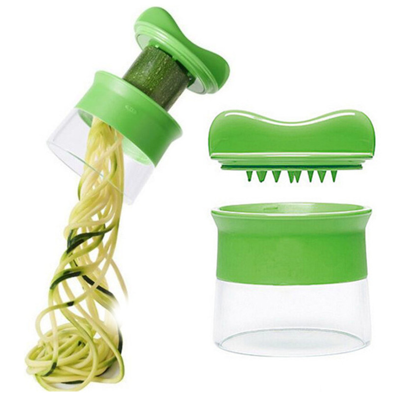 Blades Plantaardige Spiralizer Slicer Handheld Spiraal Cutter Fruit Rasp Koken Gereedschap Spaghetti Pasta Keuken Gadget