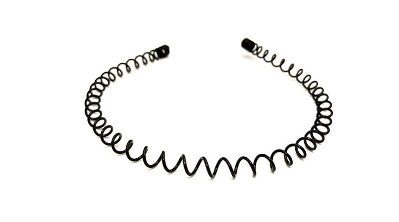 1 stk sort metal bølget stil alice sport hårbånd solid mænd kvinder unisex hår bandcasual voksen hovedbeklædning 5 stilarter: E