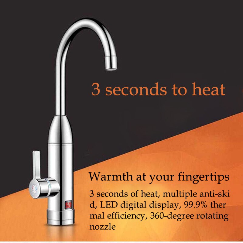 Elektrische Keuken Instant Verwarming Kraan Kachel Warm Koud Dual-Gebruik Tankless Water Snel Verwarming Tap Douche Met Led Display