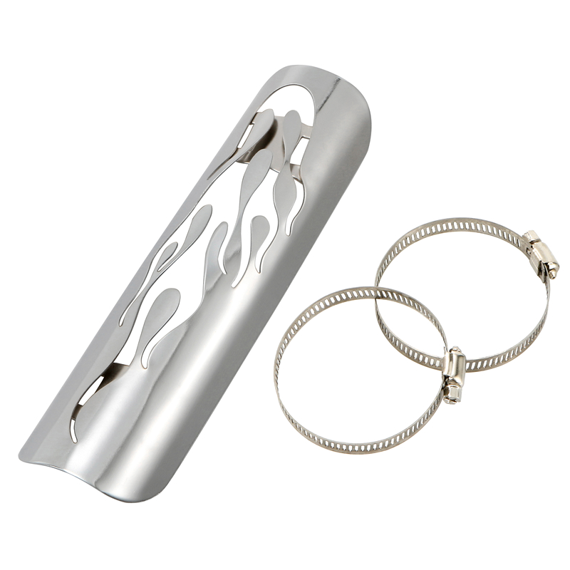Protector de calor para tubo de escape de motocicleta, cubierta Universal antiquemaduras para Harley, personalizada, Chopper, Cruiser, Road King, Softail: Style 5