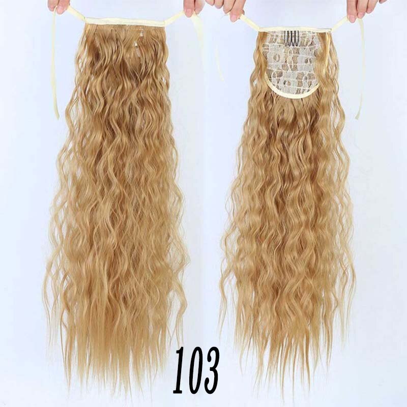 XUANGUANG For women Long ponytail Curly hair Hair extension Long hair Curly hair Banded ponytail: 103