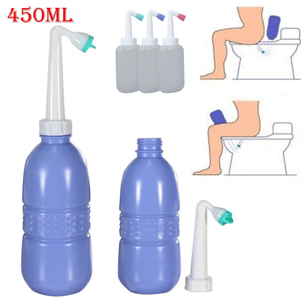 450ml bærbare bidet håndholdt rejsetoilet vaske håndholdt spray sæde vand badeværelse værktøj