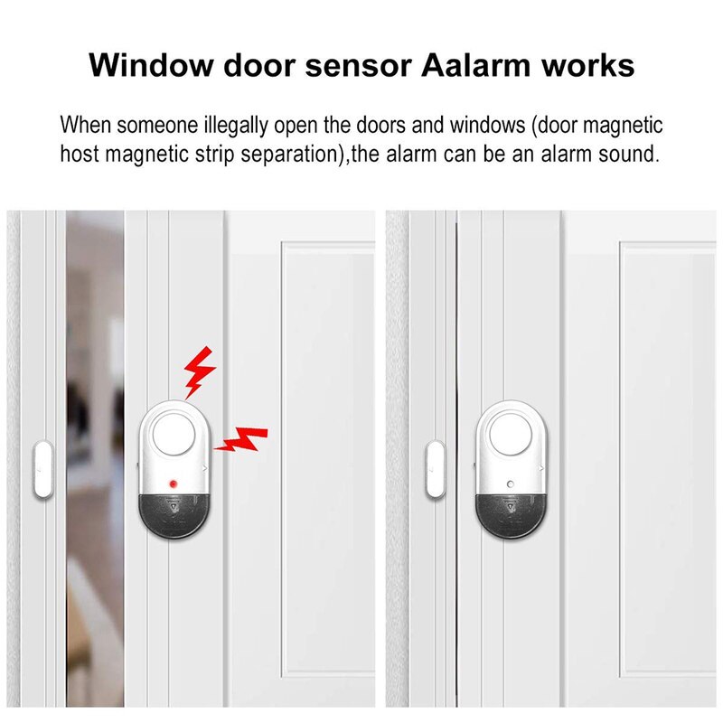 Home Safety Alarm System Standalone Magnetic Sensors Independent Wireless Home Door Window Entry Burglar Alarm Security Alarm