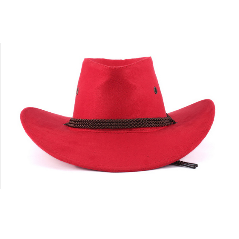 , nueva Unisex, sombrero de cowboy del Oeste, sombrero de turista sólido, sombrero ancho al aire libre, sombrero con visera de jazz, Gorras, al por mayor