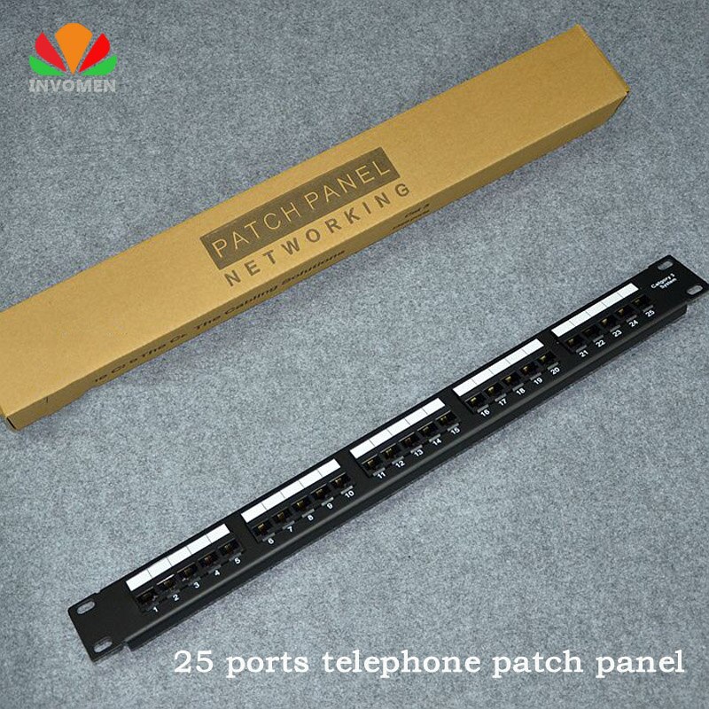 25-ports telefoon patchpaneel voice patchpaneel rack Standaard 19-inch rack 110 Terminal Interface (Modulaire)