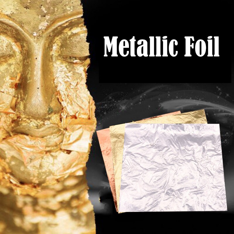 100pcs Decorative foil Metallic Foil Copper Aluminum Decorative Foil for Wall Ceiling Home Decoration @LS