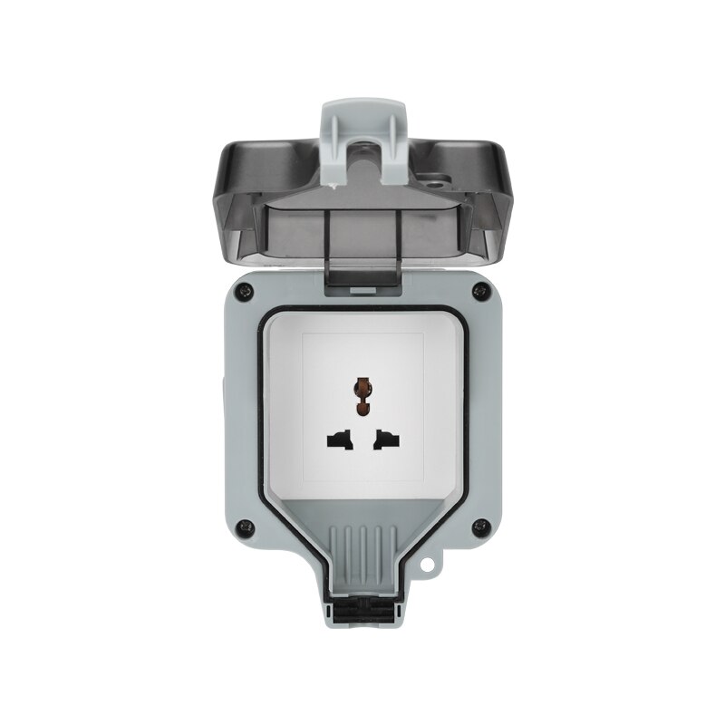 IP66 single 1-gang Multifunction five hole socket with indicator and switch waterpoof enclosure