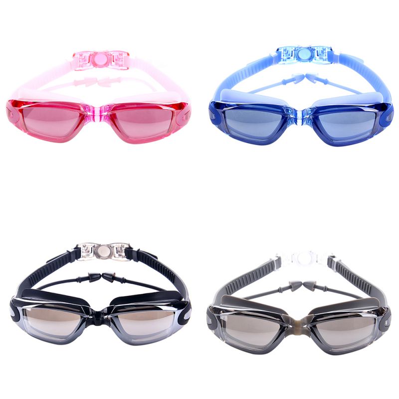 Swim Eyewear Uv Waterdicht Zwembril Zwemmen Bril Met Oordopje Voor Mannen Vrouwen Water Sportbrillen L