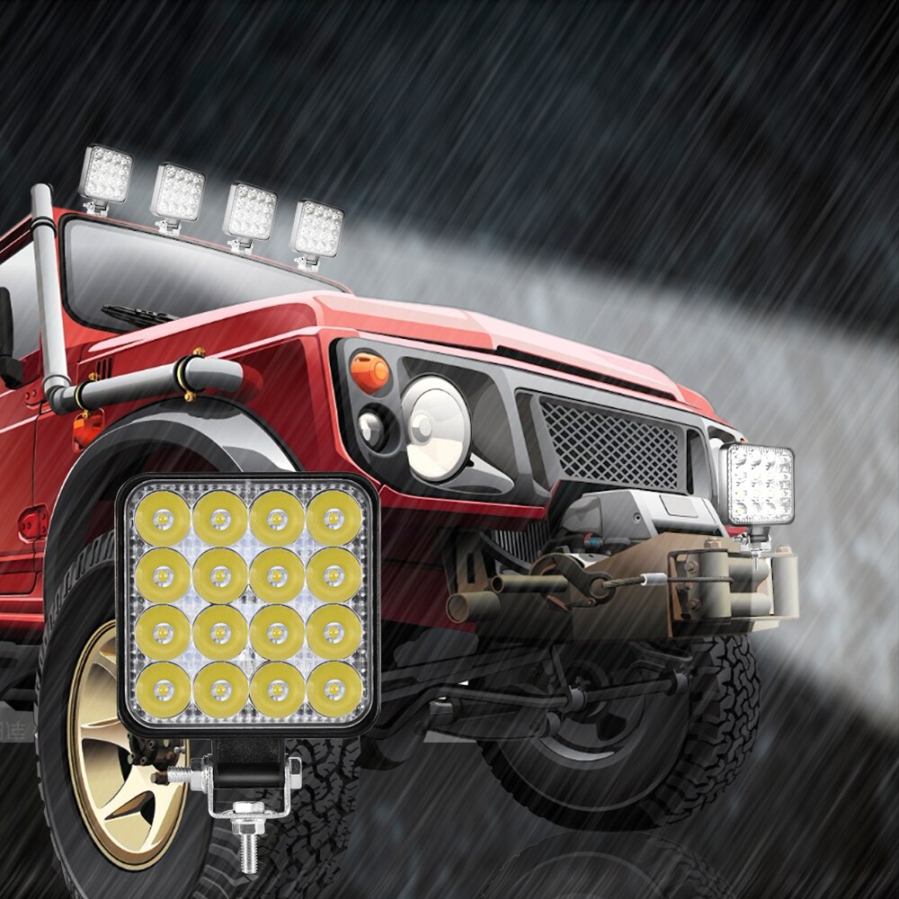 48w led lys bar 16 barra led bil lys 12v 24v arbeidslys for 4 x 4 led bar offroad suv atv traktor båt lastebiler gravemaskin