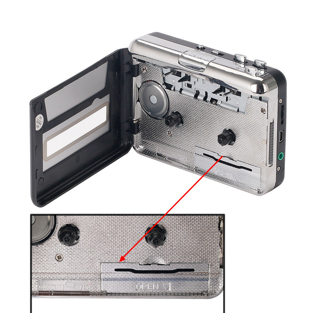 Reproductor de casetes Convertidor de casete USB a MP3 Captura Audio Reproductor de música Grabadora de casetes de cinta