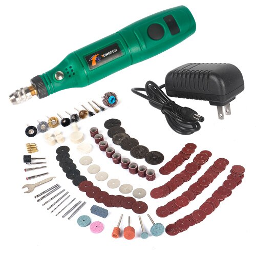 12V rectifieuse Mini vitesse Variable outils rotatifs Kit perceuse graveur stylo pour fraisage polissage: YELLOW