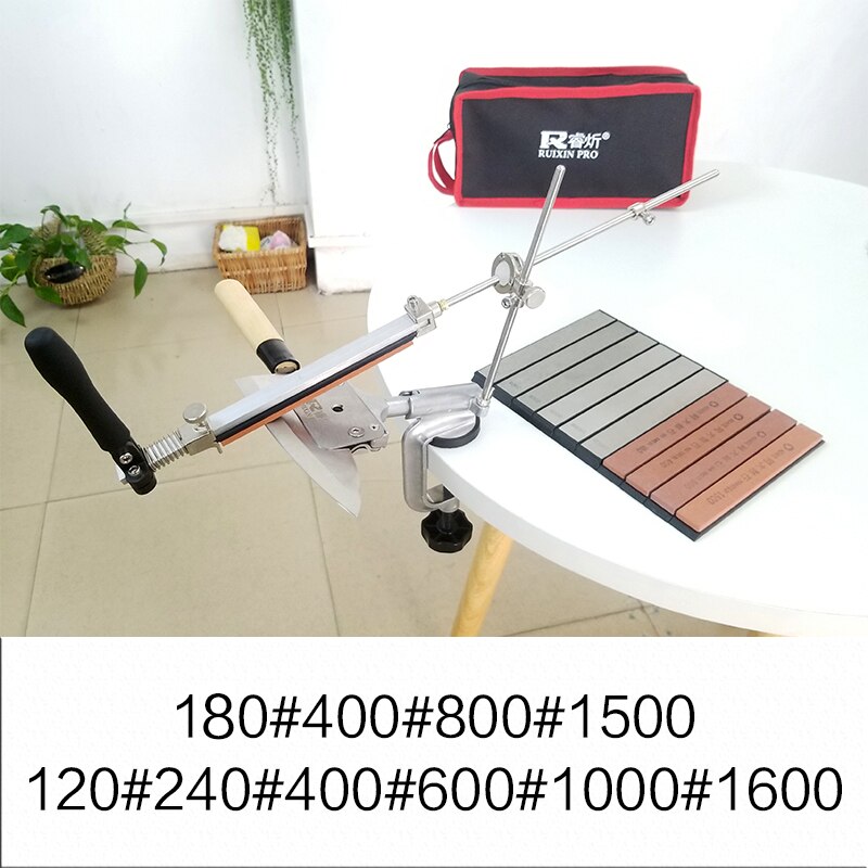 Ruixin pro affûtage pierre aiguiseur de couteau de supérieure dernier portable 360 degrés rotatif pince pointe diamant: sharpener(10 stone)