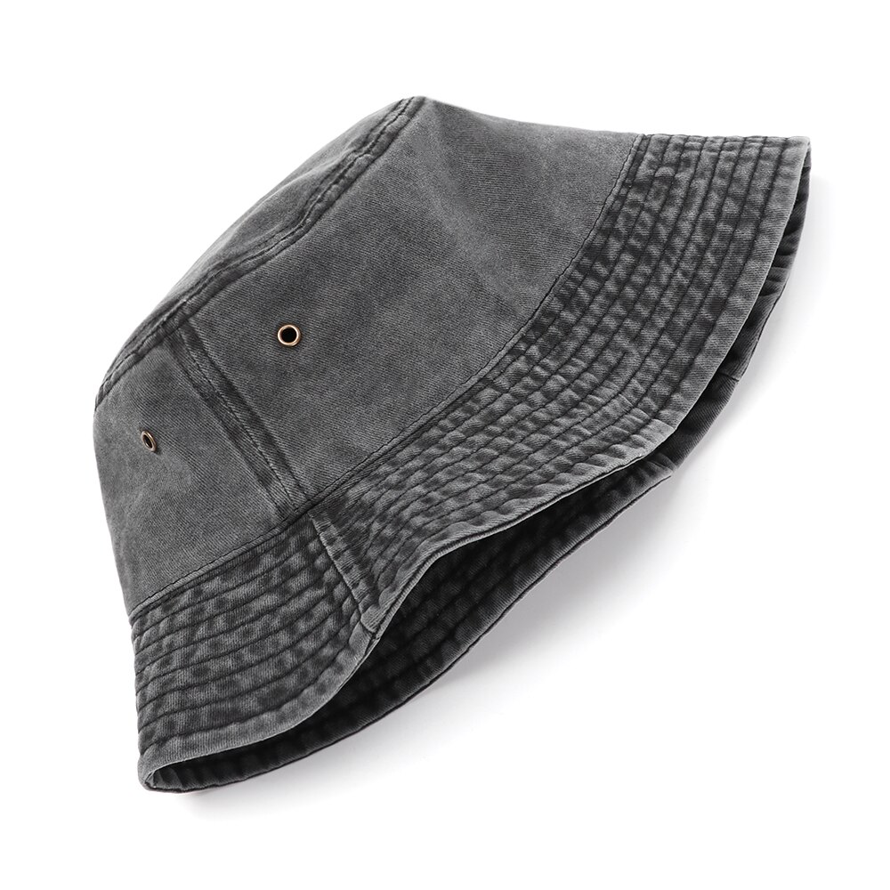 Cappello da pescatore pieghevole in cotone lavato retrò in Denim Unisex cappello da pescatore in cotone Casual estivo protezione solare all&#39;aperto cappello da sole moda cappello da spiaggia